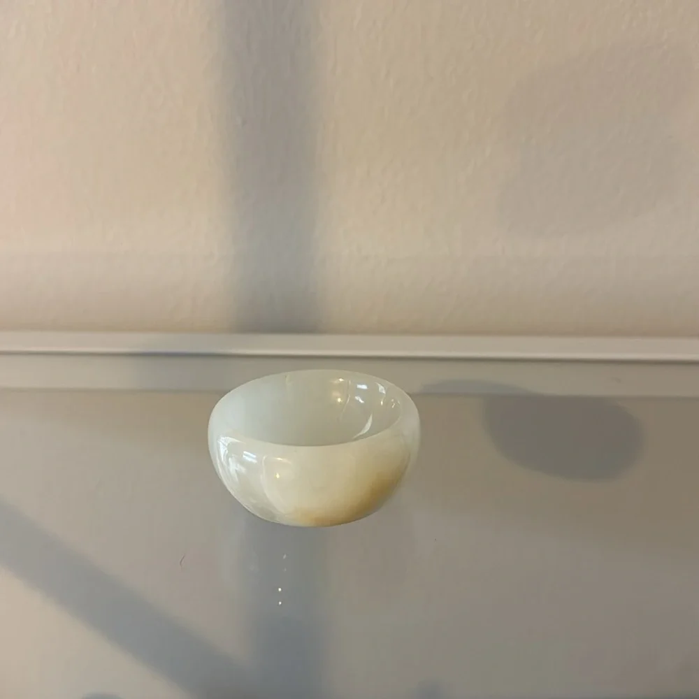 Vintage Onyx Bowl or Ashtray Dish, circa 1950's